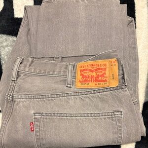Levi's Men's Straight Jeans in Light Gray